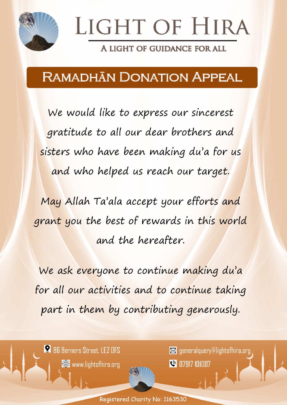 Ramadhan appeal 1443-2